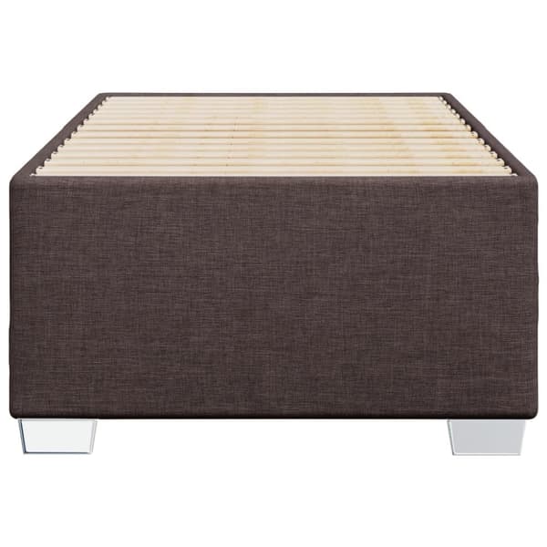 Sängram utan madrass mörkbrun 90x200 cm tyg