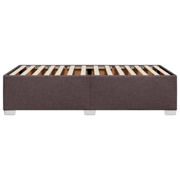 Sängram utan madrass mörkbrun 90x200 cm tyg