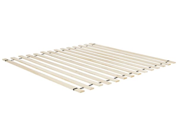 Sengeramme med Lameller Krem Polyester Stoff Polstret 160 x 200 cm Klassisk Tradisjonell Design