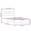 Miniatyrbilde 10 av 10: vidaXL Sengeramme i metall uten madrass sonoma eik 75x190 cm