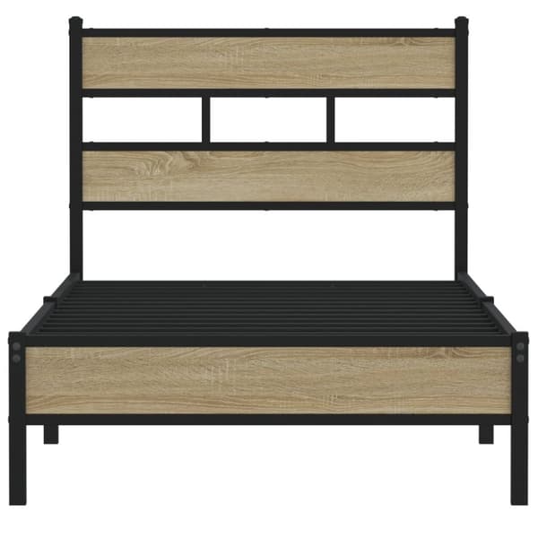 vidaXL sengeramme 107x200 cm uden madras konstrueret træ sonoma-eg