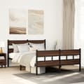 Miniatyrbilde 2 av 10: vidaXL Sengeramme uten madrass med hodegavl og fotgavl 140x190 cm
