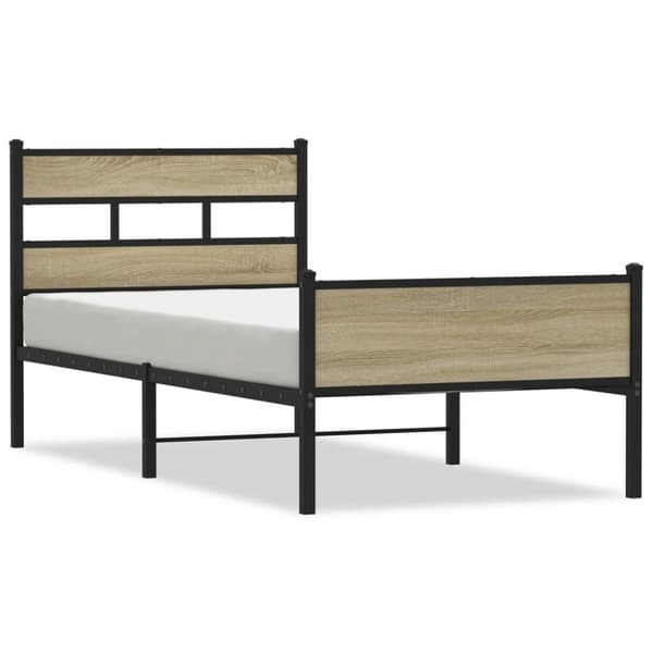 vidaXL Sengeramme uten madrass sonoma eik 107x200 cm konstruert tre