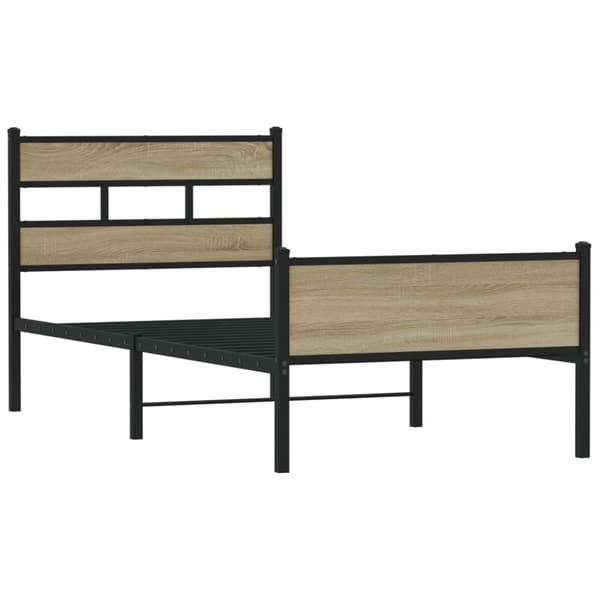 vidaXL Sengeramme uten madrass sonoma eik 107x200 cm konstruert tre