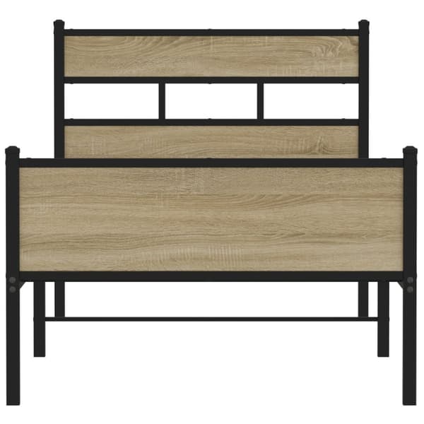 vidaXL Sengeramme uten madrass sonoma eik 107x200 cm konstruert tre