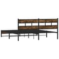 Miniatyrbillede 7 af 10: vidaXL sengeramme uden madras 183x213 cm metal røget egetræsfarve