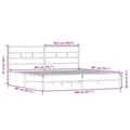 Miniatyrbilde 10 av 10: vidaXL Sengeramme i metall uten madrass sonoma eik 200x200 cm