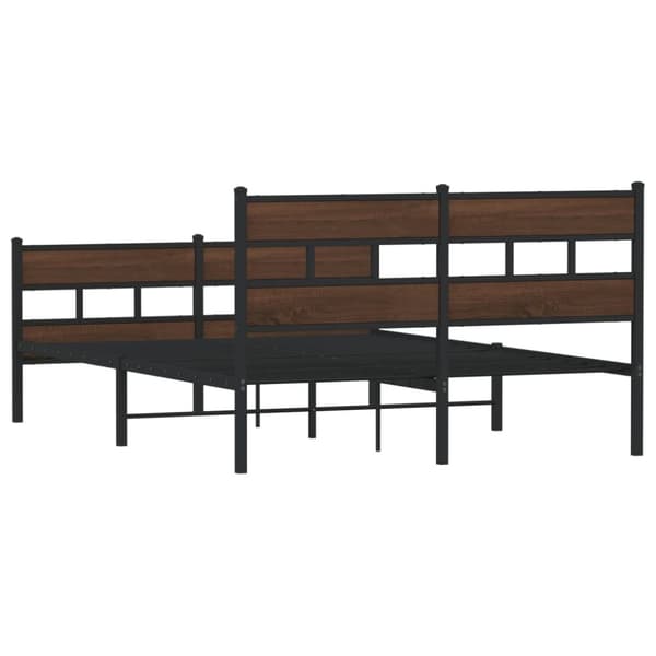 vidaXL sengeramme m. sengegavl + fodgærde 140x190 cm uden madras