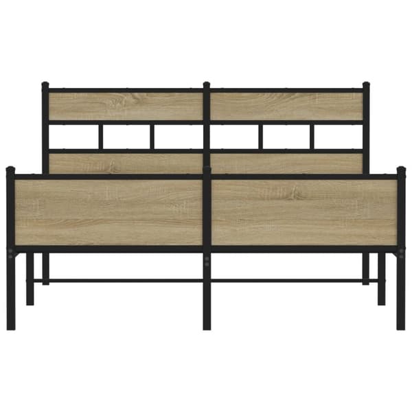 vidaXL Sengeramme uten madrass sonoma eik 140x200 cm konstruert tre