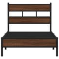 Miniatyrbilde 5 av 10: vidaXL Sengeramme uten madrass brun eik 107x200 cm konstruert tre
