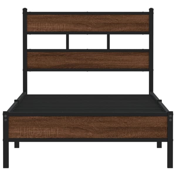 vidaXL Sengeramme uten madrass brun eik 107x200 cm konstruert tre