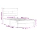 Miniatyrbilde 10 av 10: vidaXL Sengeramme uten madrass brun eik 107x200 cm konstruert tre