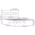 Miniatyrbilde 10 av 10: vidaXL Sengeramme i metall uten madrass sonoma eik 120x190 cm