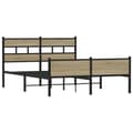 Pikkukuva 4 / 10: vidaXL Sängynrunko ilman patjaa Sonoma-tammi 140x190 cm tekninen puu