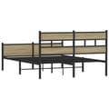 Pikkukuva 7 / 10: vidaXL Sängynrunko ilman patjaa Sonoma-tammi 140x190 cm tekninen puu