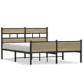 Pikkukuva 1 / 10: vidaXL Sängynrunko ilman patjaa Sonoma-tammi 140x190 cm tekninen puu
