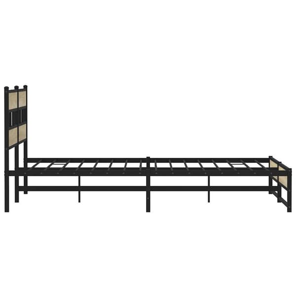 vidaXL Metallinen sängynrunko ilman patjaa Sonoma-tammi 180x200 cm