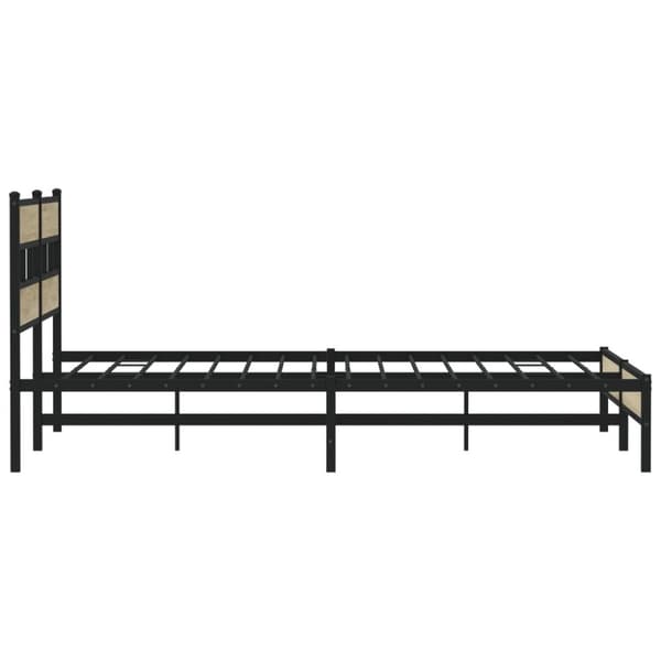 vidaXL Sengeramme i metall uten madrass sonoma eik 183x213 cm