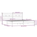 Miniatyrbilde 10 av 10: vidaXL Sengeramme i metall uten madrass sonoma eik 183x213 cm