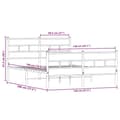 Miniatyrbilde 10 av 10: vidaXL Sengeramme i metall uten madrass sonoma eik 140x190 cm