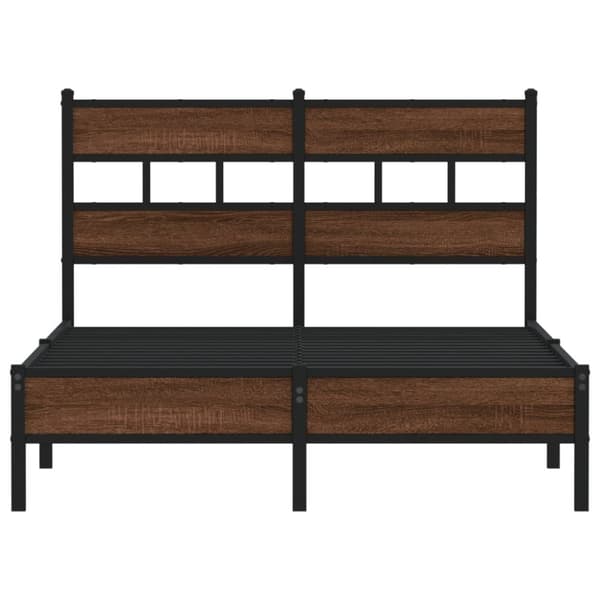 vidaXL Sengeramme uten madrass brun eik 120x190 cm konstruert tre