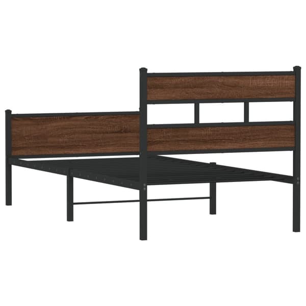 vidaXL sengeramme 80x200 cm uden madras konstrueret træ brunt eg