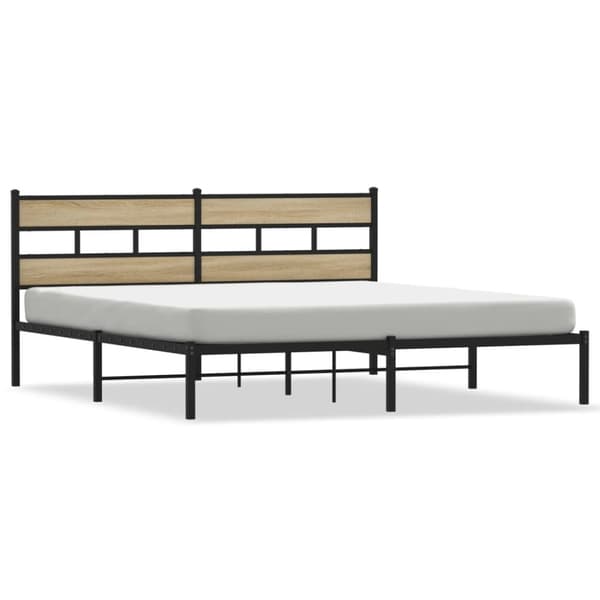 vidaXL sengeramme uden madras 183x213 cm metal sonoma-eg