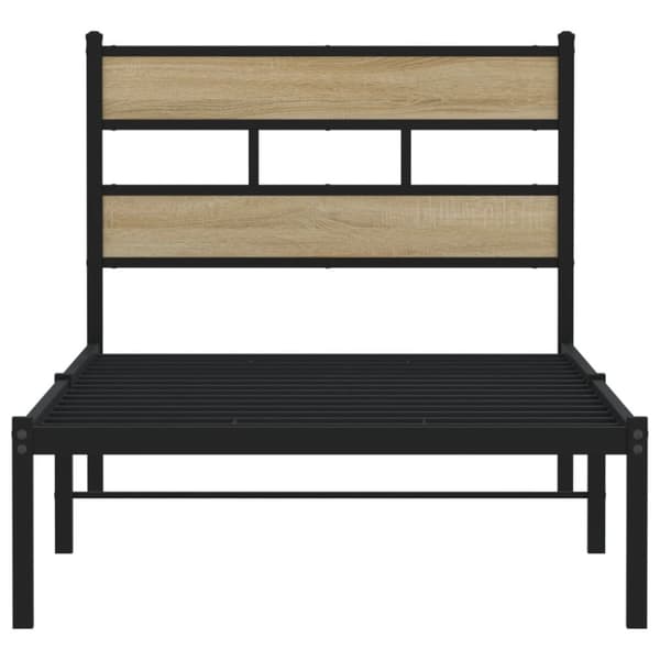 vidaXL sengeramme uden madras 107x203 cm metal sonoma-eg