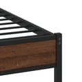 Miniatyrbilde 8 av 10: vidaXL Sengeramme i metall uten madrass brun eik 160x200 cm