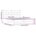 Miniatyrbilde 10 av 10: vidaXL Sengeramme i metall uten madrass brun eik 160x200 cm