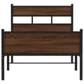 Miniatyrbilde 5 av 10: vidaXL Sengeramme uten madrass brun eik 100x190 cm konstruert tre