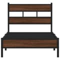 Miniatyrbilde 5 av 10: vidaXL Sengeramme uten madrass brun eik 100x190 cm konstruert tre