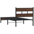 Miniatyrbilde 7 av 10: vidaXL Sengeramme uten madrass brun eik 100x190 cm konstruert tre