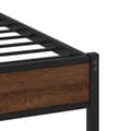 Miniatyrbilde 8 av 10: vidaXL Sengeramme uten madrass brun eik 100x190 cm konstruert tre