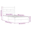 Miniatyrbilde 10 av 10: vidaXL Sengeramme uten madrass brun eik 100x190 cm konstruert tre
