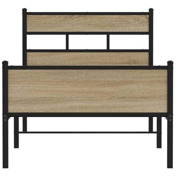 vidaXL Sengeramme uten madrass sonoma eik 90x200 cm konstruert tre