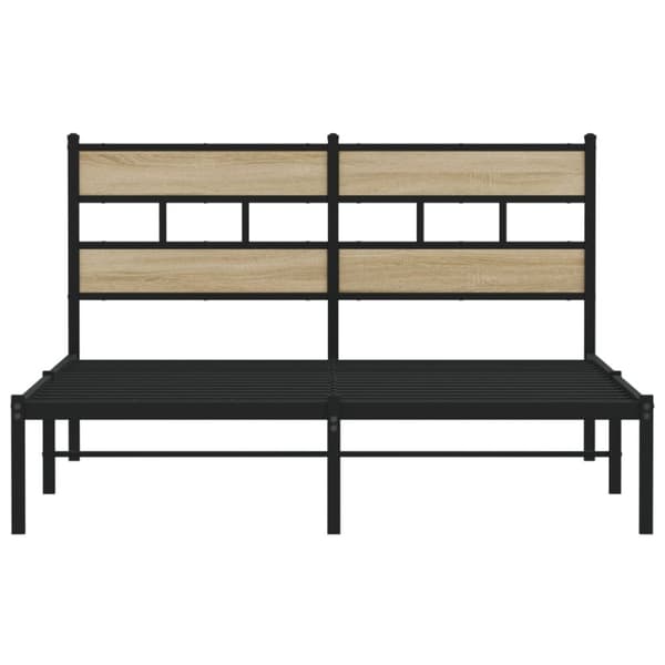 vidaXL Sengeramme i metall uten madrass sonoma eik 160x200 cm