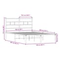 Miniatyrbilde 10 av 10: vidaXL Sengeramme i metall uten madrass sonoma eik 160x200 cm