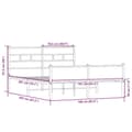 Miniatyrbilde 10 av 10: vidaXL Sengeramme i metall uten madrass sonoma eik 160x200 cm