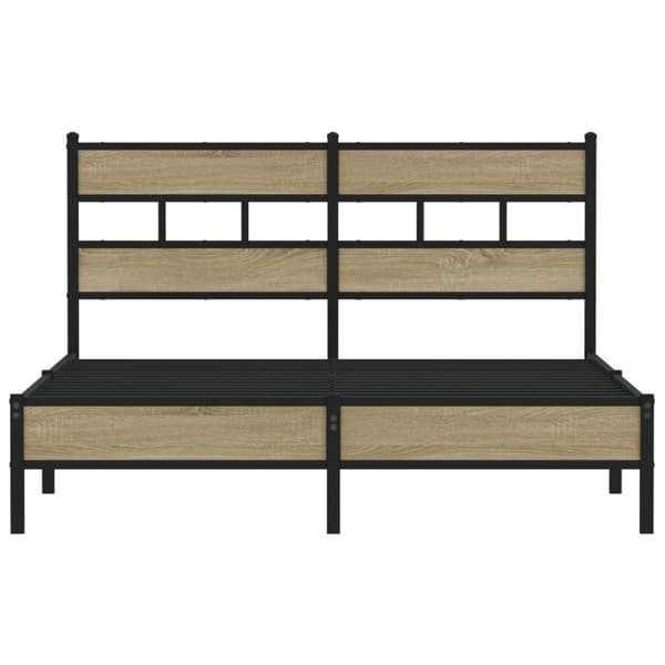 vidaXL Sengeramme uten madrass sonoma eik 140x200 cm konstruert tre