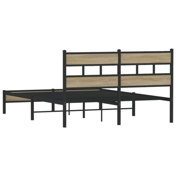 vidaXL Sengeramme uten madrass sonoma eik 140x200 cm konstruert tre