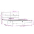 Miniatyrbilde 10 av 10: vidaXL Sengeramme uten madrass sonoma eik 140x200 cm konstruert tre