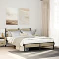 Miniatyrbilde 2 av 10: vidaXL Sengeramme uten madrass sonoma eik 140x200 cm konstruert tre