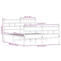 Pikkukuva 10 / 10: vidaXL Metallinen sängynrunko ilman patjaa Sonoma-tammi 135x190 cm