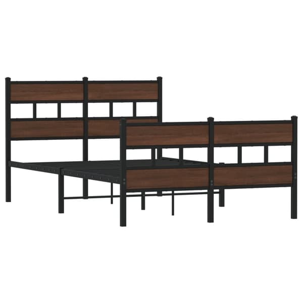 vidaXL Sengeramme uten madrass med hodegavl og fotgavl 120x200 cm