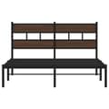 Miniatyrbilde 5 av 10: vidaXL Sengeramme uten madrass med hodegavl brun eik 140x190 cm