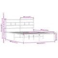 Miniatyrbilde 10 av 10: vidaXL Sengeramme uten madrass med hodegavl brun eik 140x190 cm