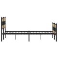 Miniatyrbilde 6 av 10: vidaXL Sengeramme i metall uten madrass sonoma eik 180x200 cm