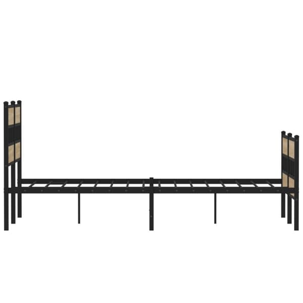 vidaXL Sengeramme i metall uten madrass sonoma eik 120x200 cm