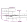 Miniatyrbilde 10 av 10: vidaXL Sengeramme i metall uten madrass sonoma eik 120x200 cm
